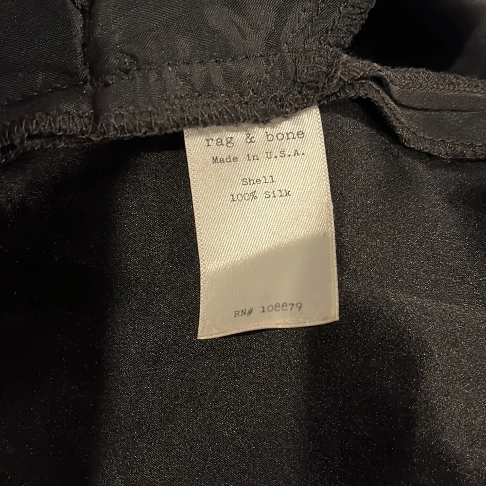 Rag & Bone 100% Silk Shorts Black Women’s Size 12